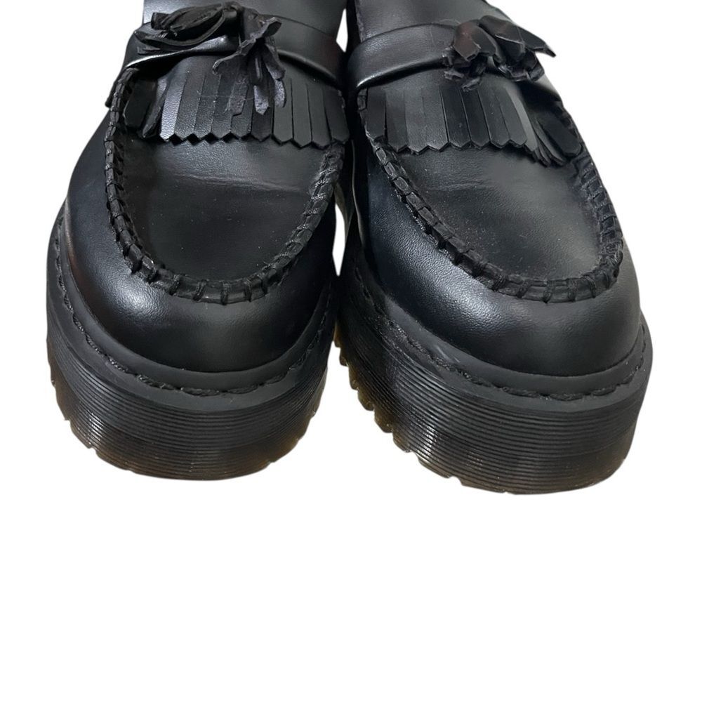 Dr. Martens Adrian Quad Mono Loafers Women's 8 Black Platform Tassel - Picture 6 of 8